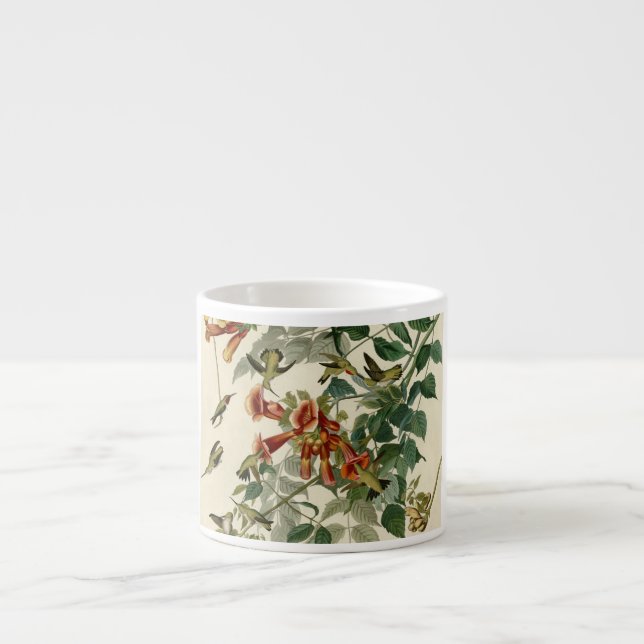 Taza De Espresso Hummingbird Ruby Throated Audubon (Frente)
