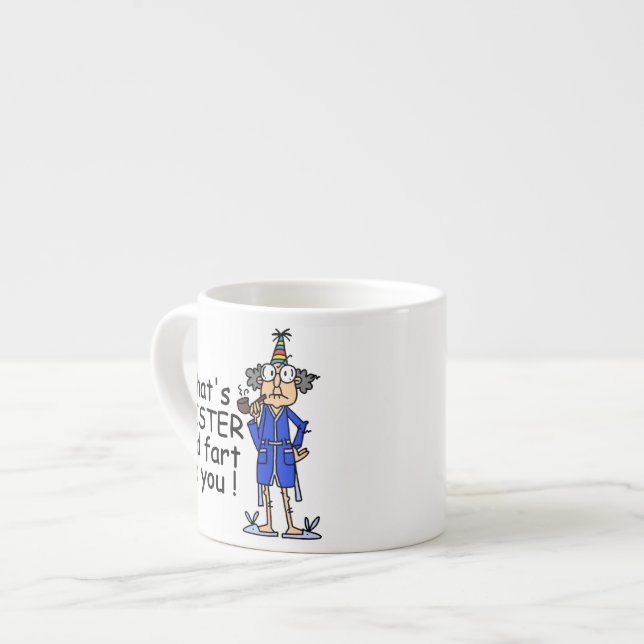 Taza De Espresso Humor de cumpleaños de Mister Old Fart (Izquierda)