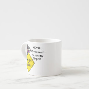 Taza De Espresso Humor de la rabia del camino