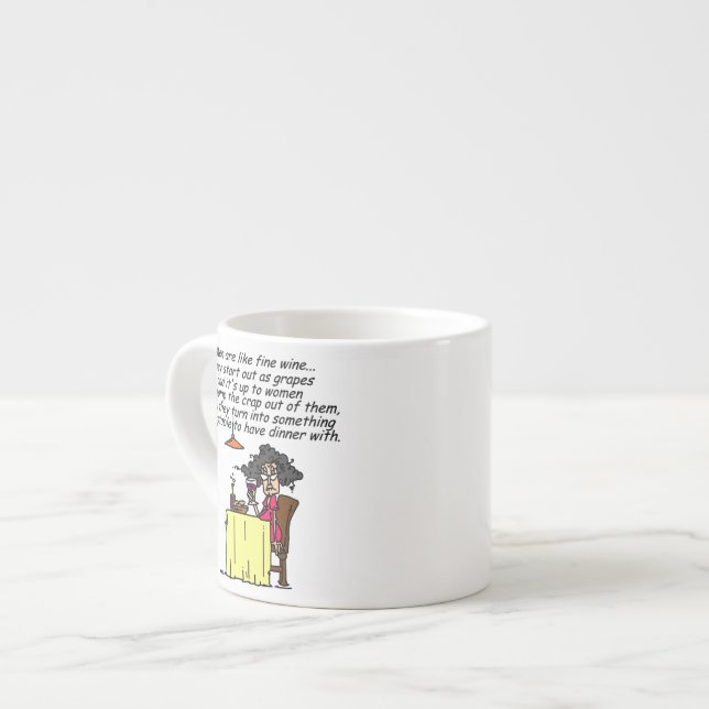 Taza De Espresso Humor de vino masculino y fino (Izquierda)