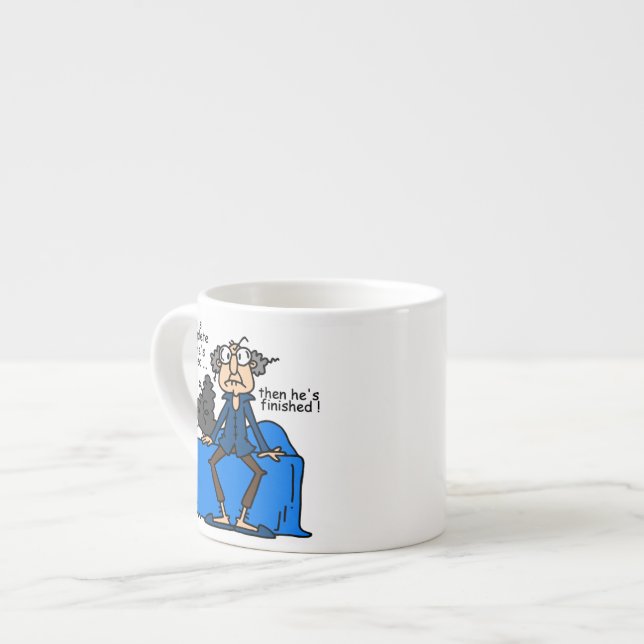 Taza De Espresso Humor entonces acabado incompleto de la boda (Izquierda)