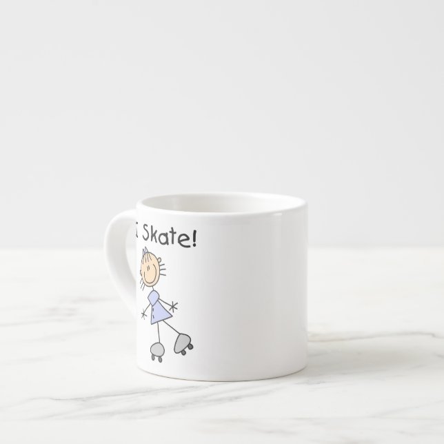 Taza De Espresso I Skate - Chica Roller Skater (Izquierda)