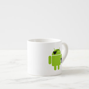 Taza De Espresso Icono de Robot Android como pirata