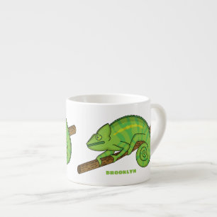 Taza De Espresso Ilustracion Chameleon de Parson