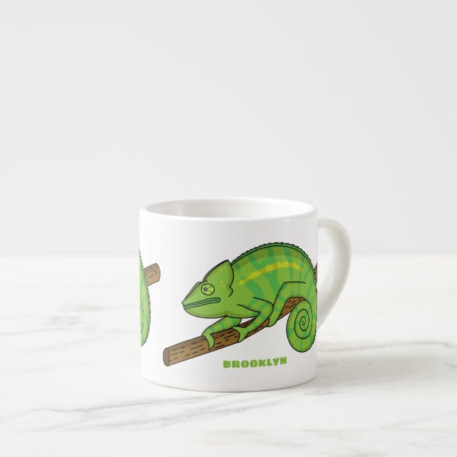 Taza De Espresso Ilustracion Chameleon de Parson (Derecha)