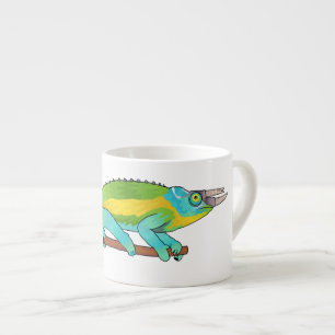 Taza De Espresso Ilustracion chameleon personalizado de Jackson