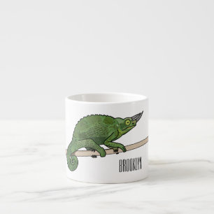 Taza De Espresso Ilustracion chameleon personalizado de Jackson
