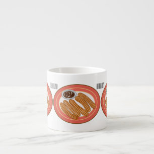 Taza De Espresso Ilustracion Churro personalizado