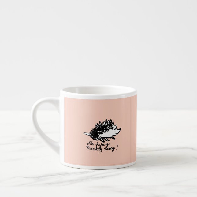 Taza De Espresso Ilustracion Cute Hedgehog (Izquierda)