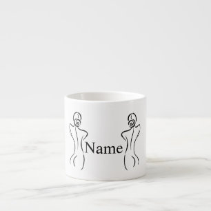 Taza De Espresso Ilustración de arte femenino Thunder_Cove