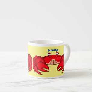 Taza De Espresso Ilustracion de cangrejo rojo