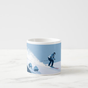 Taza De Espresso ilustración de deportes de invierno