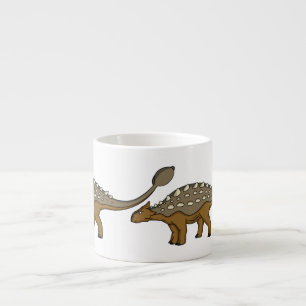 Taza De Espresso Ilustracion de dinosaurios blindados de Ankylosaur