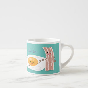 Taza De Espresso Ilustracion de huevo de kawaii y personalizado de