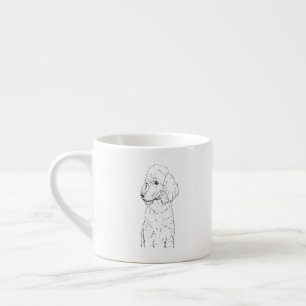 Taza De Espresso Ilustración de perro Caniche Estándar - Arte de ti