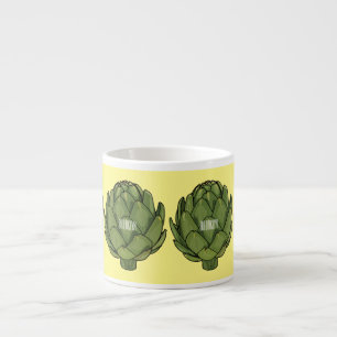 Taza De Espresso Ilustracion de personalizado Artichoke
