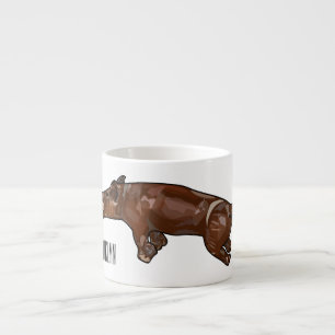 Taza De Espresso Ilustracion de personalizado asado de cerdo / cerd
