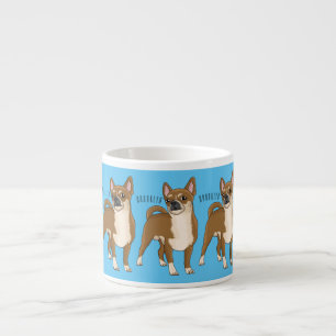 Taza De Espresso Ilustracion de personalizado chihuahua