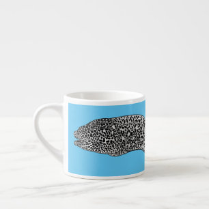 Taza De Espresso Ilustracion de personalizado de anguila negra con 
