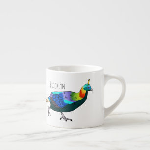 Taza De Espresso Ilustracion de personalizado de aves monales del H
