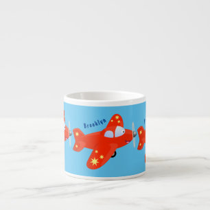 Taza De Espresso Ilustracion de personalizado de avión rojo con vue