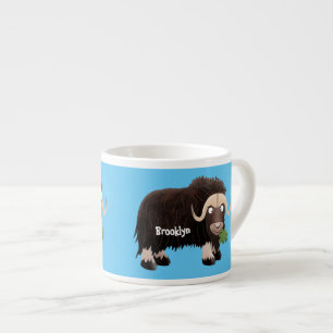 Taza De Espresso Ilustracion de personalizado de buey hongo