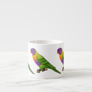 Taza De Espresso Ilustracion de personalizado de cocodrilo arcoiris