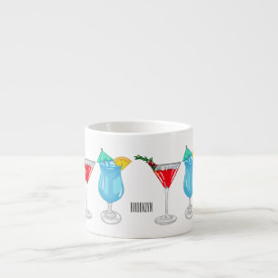 Taza De Espresso Ilustracion de personalizado de cócteles