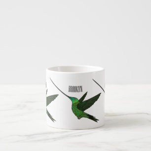 Taza De Espresso Ilustracion de personalizado de colibrí con moto d
