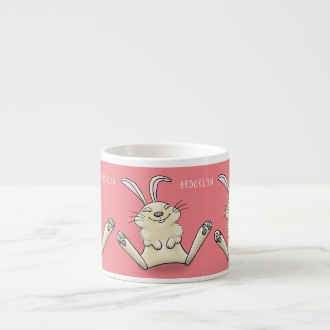 Taza De Espresso Ilustracion de personalizado de conejo de conejo d (Frente)