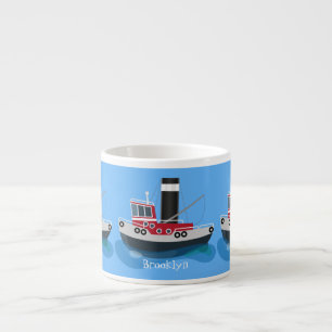 Taza De Espresso Ilustracion de personalizado de embarcaciones de a