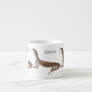 Taza De Espresso Ilustracion de personalizado de lagarto de monitor