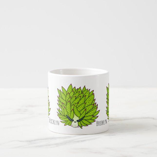 Taza De Espresso Ilustracion de personalizado de lodo de hoja (Frente)