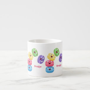 Taza De Espresso Ilustracion de personalizado de macarons graciosos