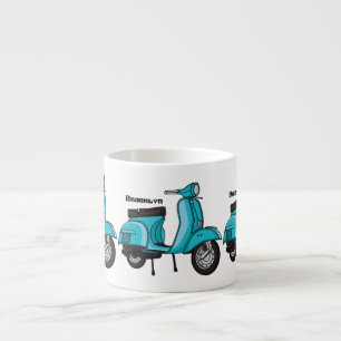 Taza De Espresso Ilustracion de personalizado de motocicletas con c