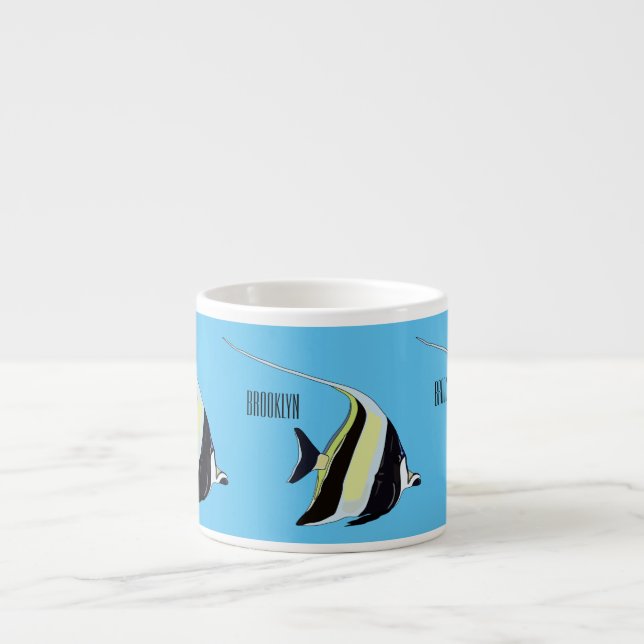 Taza De Espresso Ilustracion de personalizado de peces moro (Frente)