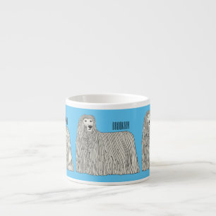 Taza De Espresso Ilustracion de personalizado de perro de Komondor