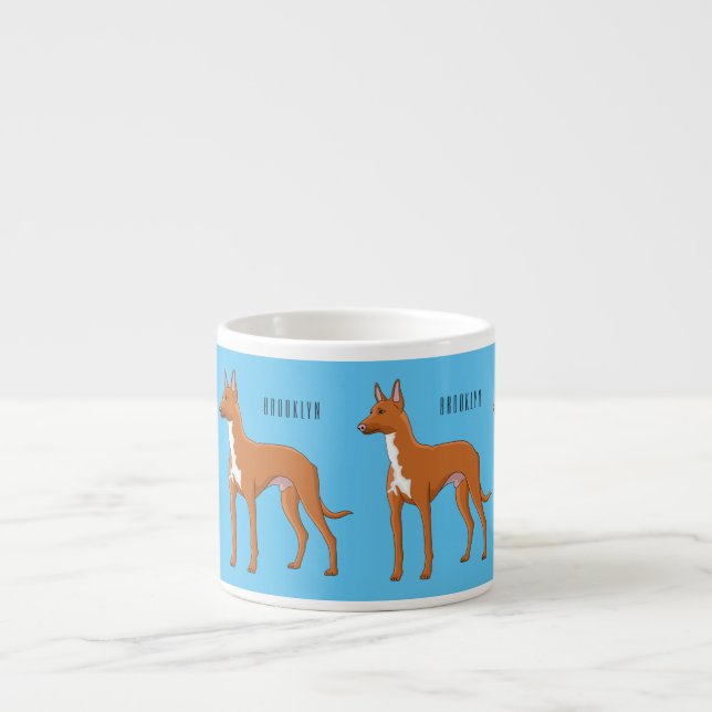 Taza De Espresso Ilustracion de personalizado de perro perrito (Frente)