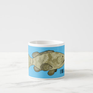 Taza De Espresso Ilustracion de personalizado de pescado de grupo