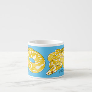 Taza De Espresso Ilustracion de personalizado de pitón birmano