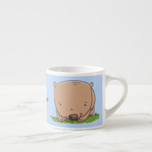 Taza De Espresso Ilustracion de personalizado de wombat para bebé l