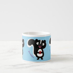 Taza De Espresso Ilustracion de personalizado de zorrillo alegre
