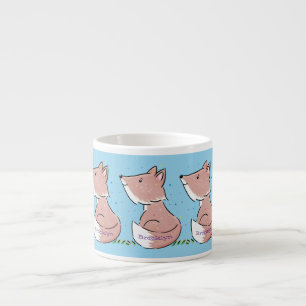 Taza De Espresso Ilustracion de personalizado de zorro bebé