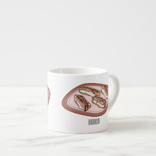 Taza De Espresso Ilustracion de personalizado eclair de chocolate