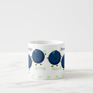 Taza De Espresso Ilustracion de personalizado morado de arándanos a