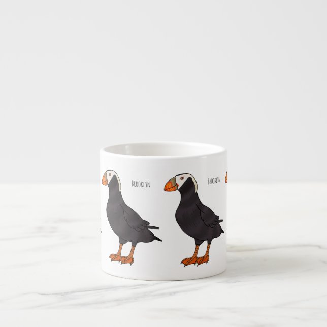 Taza De Espresso Ilustracion del personalizado de pajarito (Frente)