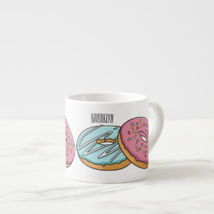 Taza De Espresso Ilustracion Donut personalizado