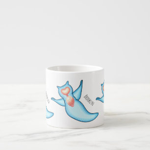 Taza De Espresso Ilustracion personalizado de ángel de mar