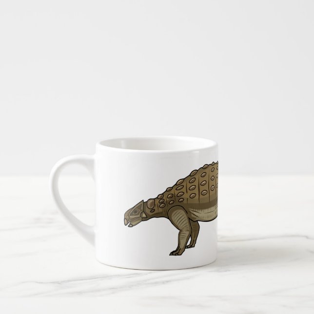 Taza De Espresso Ilustracion personalizado de Ankylosaurus (Izquierda)