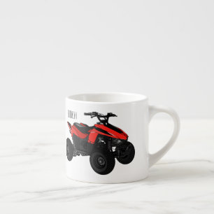 Taza De Espresso Ilustracion personalizado de atv de cuatro bicicle